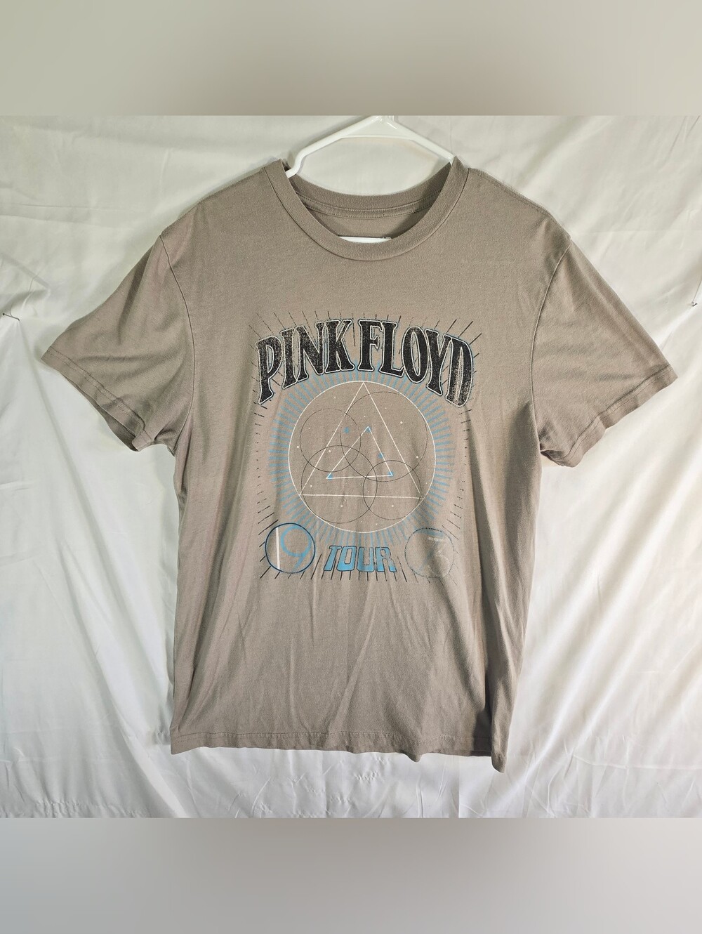Pink Floyd Graphic Tour T‑Shirt - Taupe/Light Blue